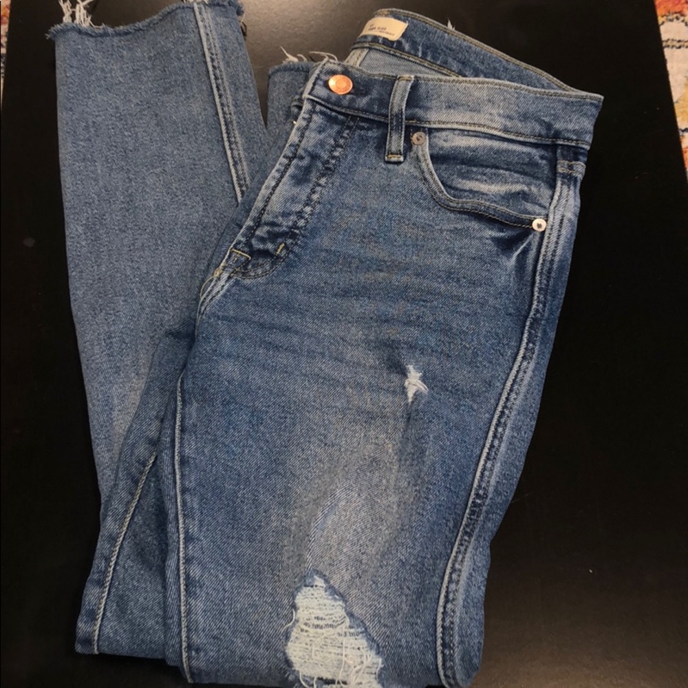 Gap High Rise Ripped Jeans